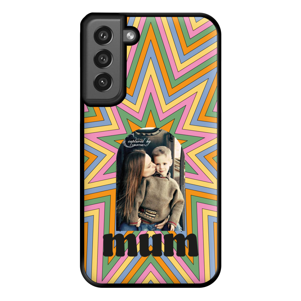 Retro Pattern - Personalised Mother's Day Phone Case for Galaxy S21FE