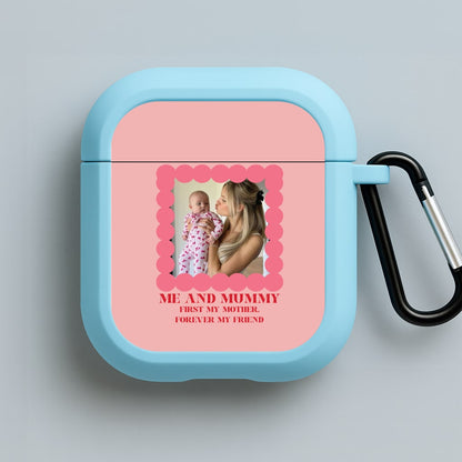Me And Mummy - Personalised Mother's Day Blue AirPods Case