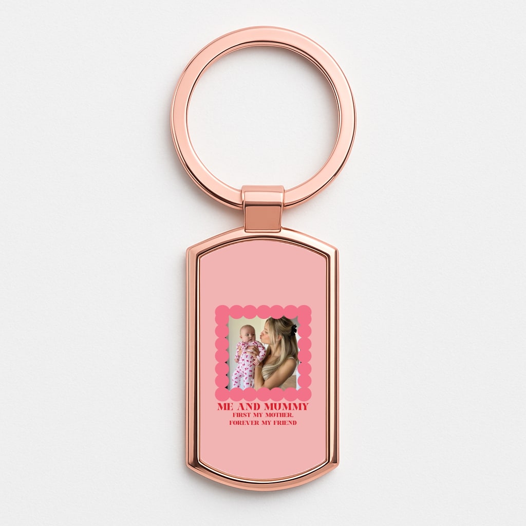 Me And Mummy - Personalised Mother's Day Rose Gold Keyring
