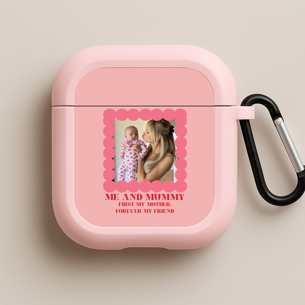 Me And Mummy - Personalised Mother's Day Pink AirPods Case