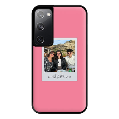 Worlds Best Mum Polaroid - Personalised Mother's Day Phone Case for Galaxy S20