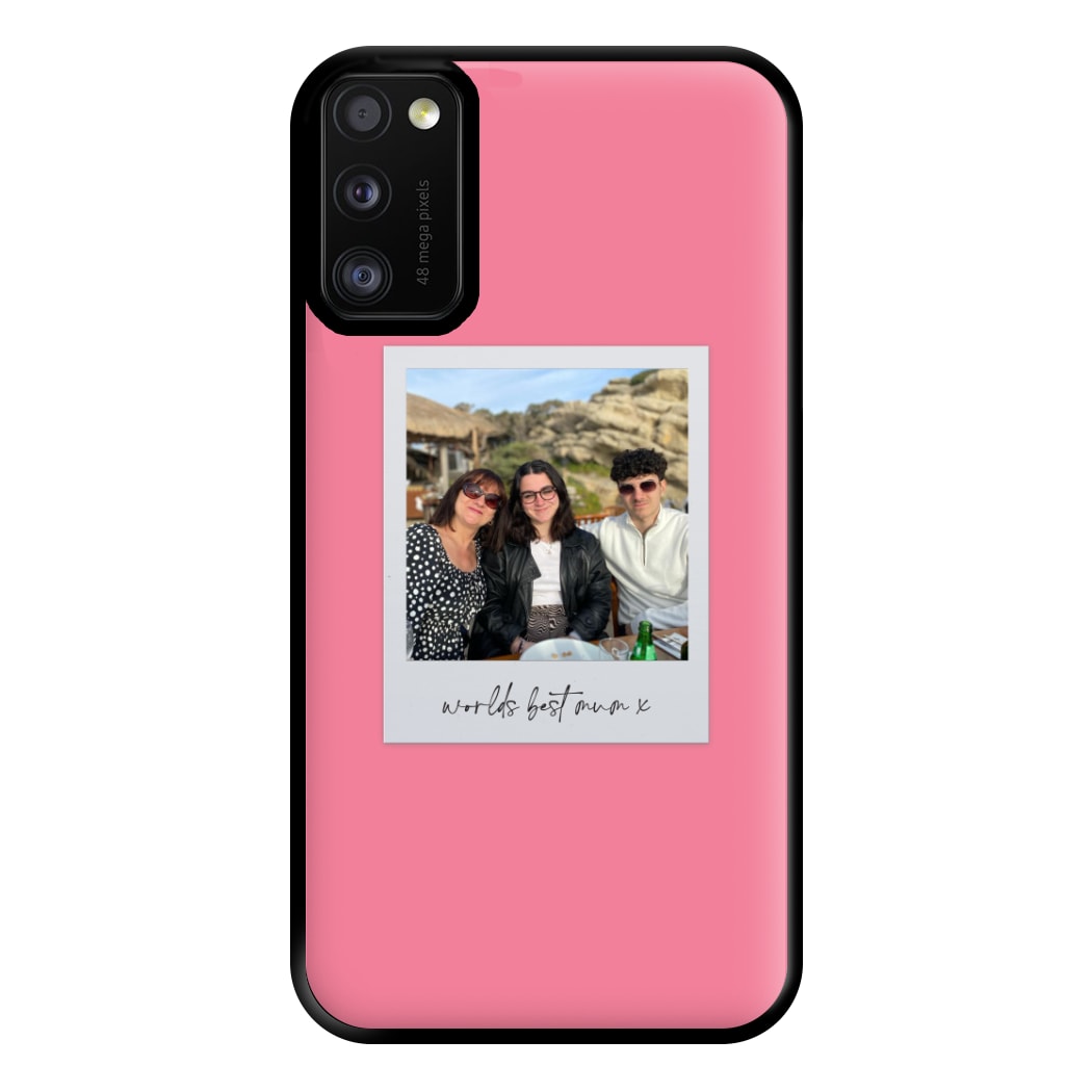 Worlds Best Mum Polaroid - Personalised Mother's Day Phone Case for Galaxy A41