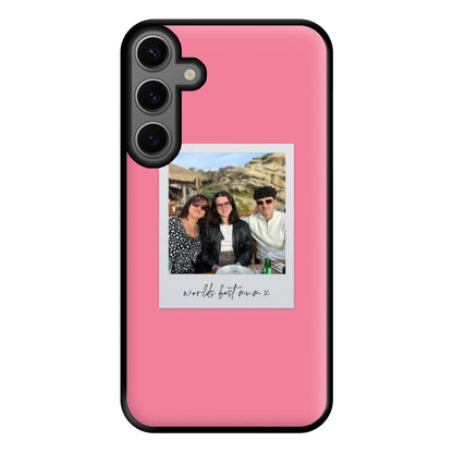 Worlds Best Mum Polaroid - Personalised Mother's Day Phone Case for Galaxy S23FE