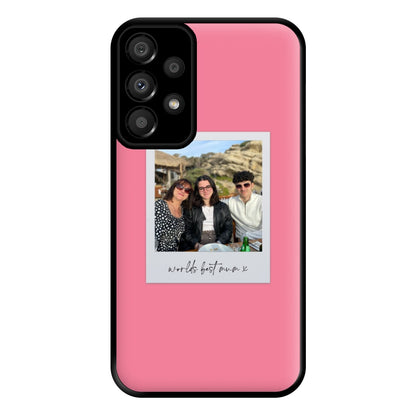 Worlds Best Mum Polaroid - Personalised Mother's Day Phone Case for Galaxy A33