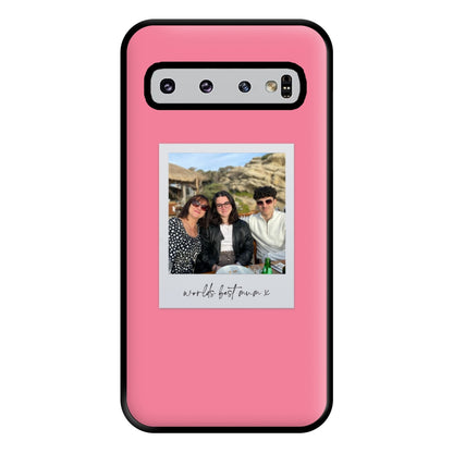 Worlds Best Mum Polaroid - Personalised Mother's Day Phone Case for Galaxy S10 Plus