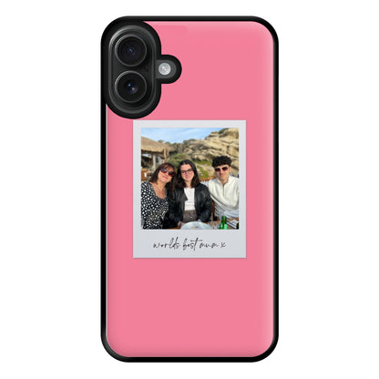 Worlds Best Mum Polaroid - Personalised Mother's Day Phone Case for iPhone 16 Plus