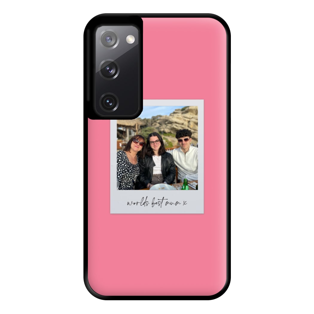 Worlds Best Mum Polaroid - Personalised Mother's Day Phone Case for Galaxy S20FE