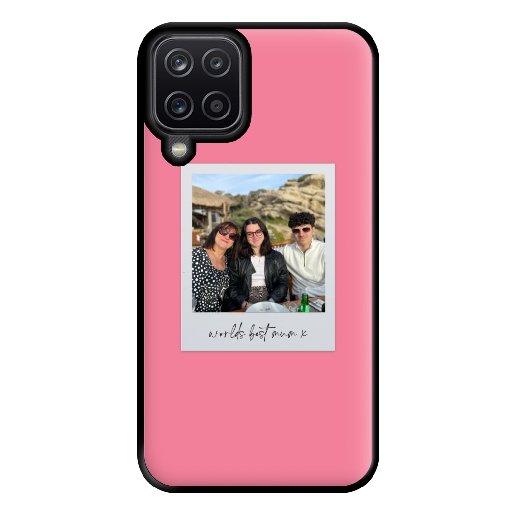 Worlds Best Mum Polaroid - Personalised Mother's Day Phone Case for Galaxy A12