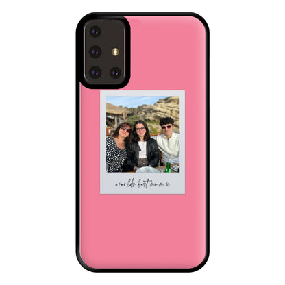 Worlds Best Mum Polaroid - Personalised Mother's Day Phone Case for Galaxy A71