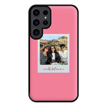 Worlds Best Mum Polaroid - Personalised Mother's Day Phone Case for Galaxy S23 Ultra