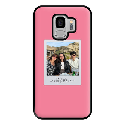 Worlds Best Mum Polaroid - Personalised Mother's Day Phone Case for Galaxy S9 Plus