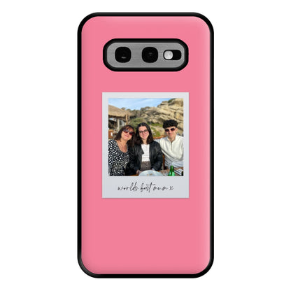 Worlds Best Mum Polaroid - Personalised Mother's Day Phone Case for Galaxy S10e