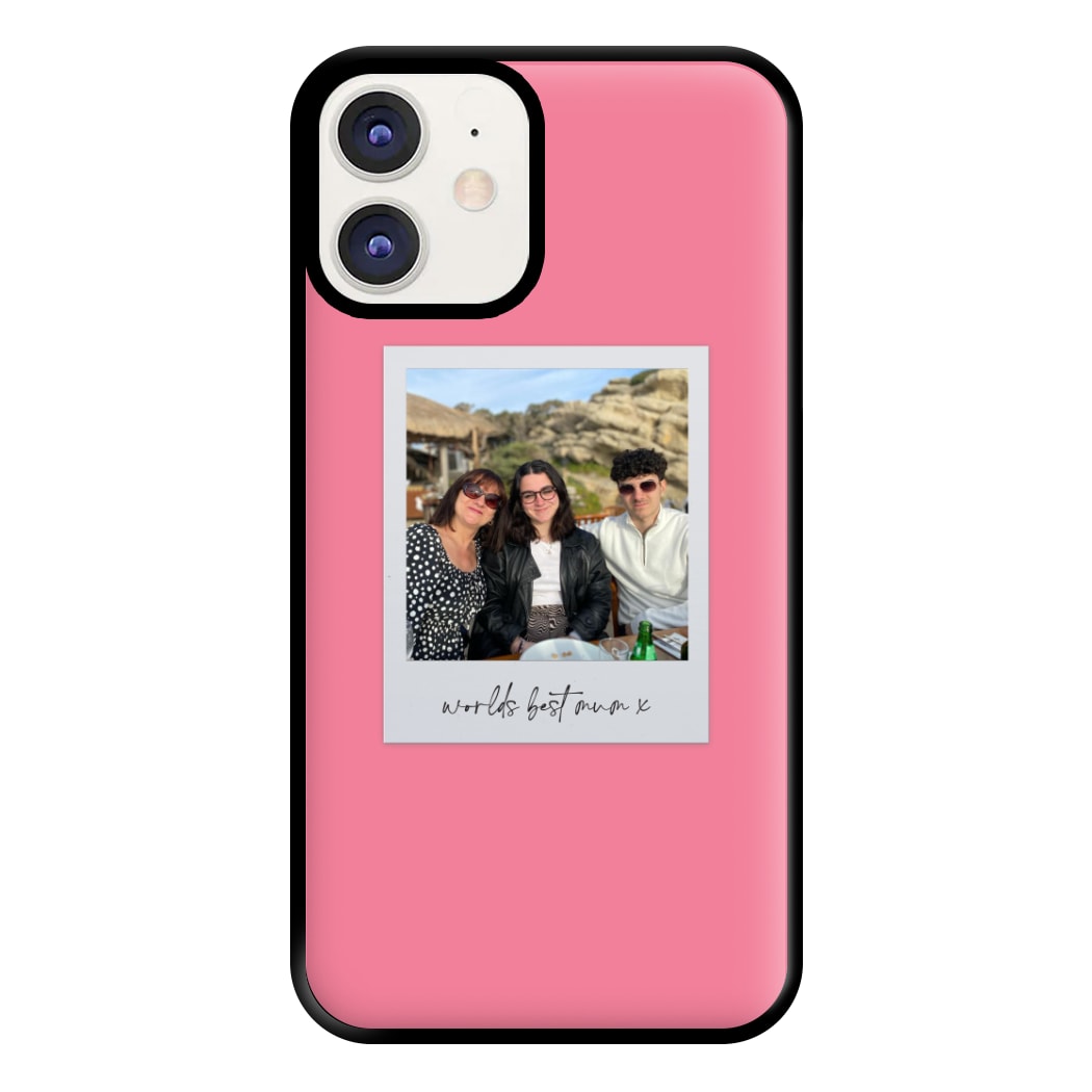 Worlds Best Mum Polaroid - Personalised Mother's Day Phone Case for iPhone 12 / 12 Pro