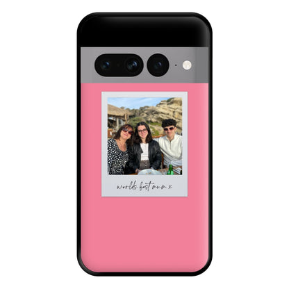 Worlds Best Mum Polaroid - Personalised Mother's Day Phone Case for Google Pixel 7 Pro