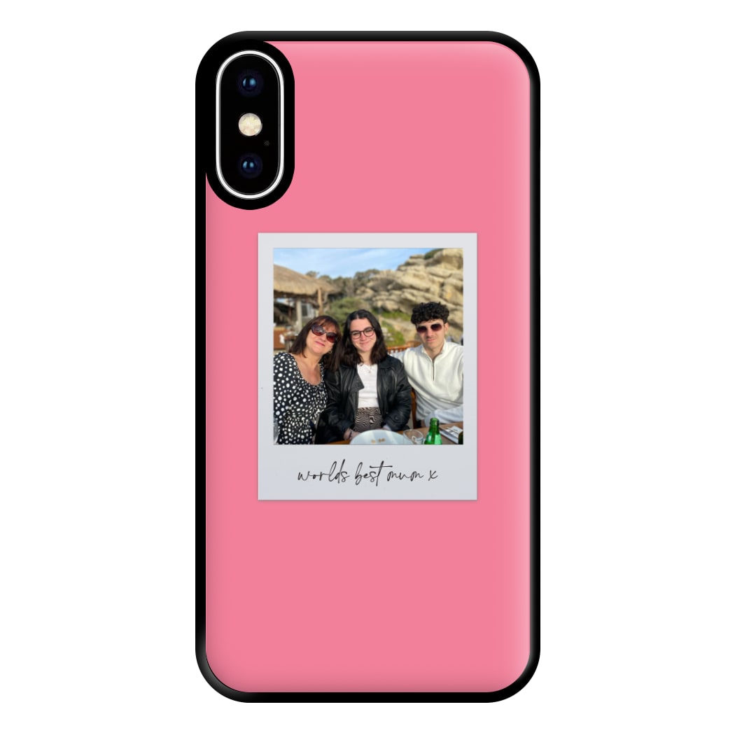 Worlds Best Mum Polaroid - Personalised Mother's Day Phone Case for iPhone XS Max