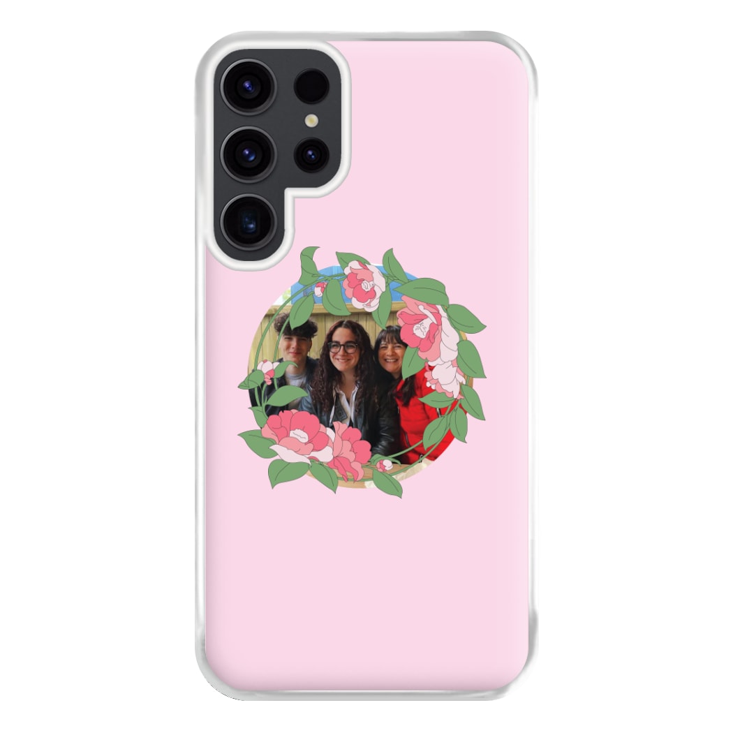 Floral Wreath - Personalised Mother's Day Phone Case for Galaxy S23 Ultra