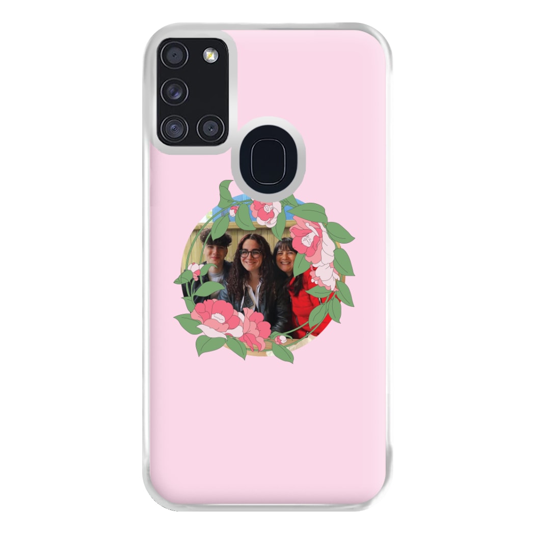 Floral Wreath - Personalised Mother's Day Phone Case for Galaxy A21s