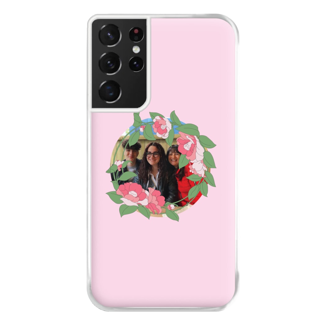 Floral Wreath - Personalised Mother's Day Phone Case for Galaxy S21 Ultra