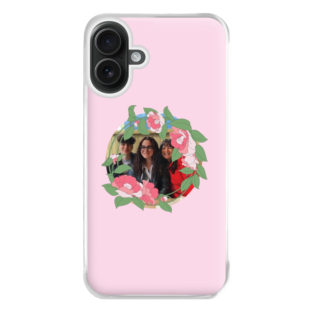 Floral Wreath - Personalised Mother's Day Phone Case for iPhone 16 Plus