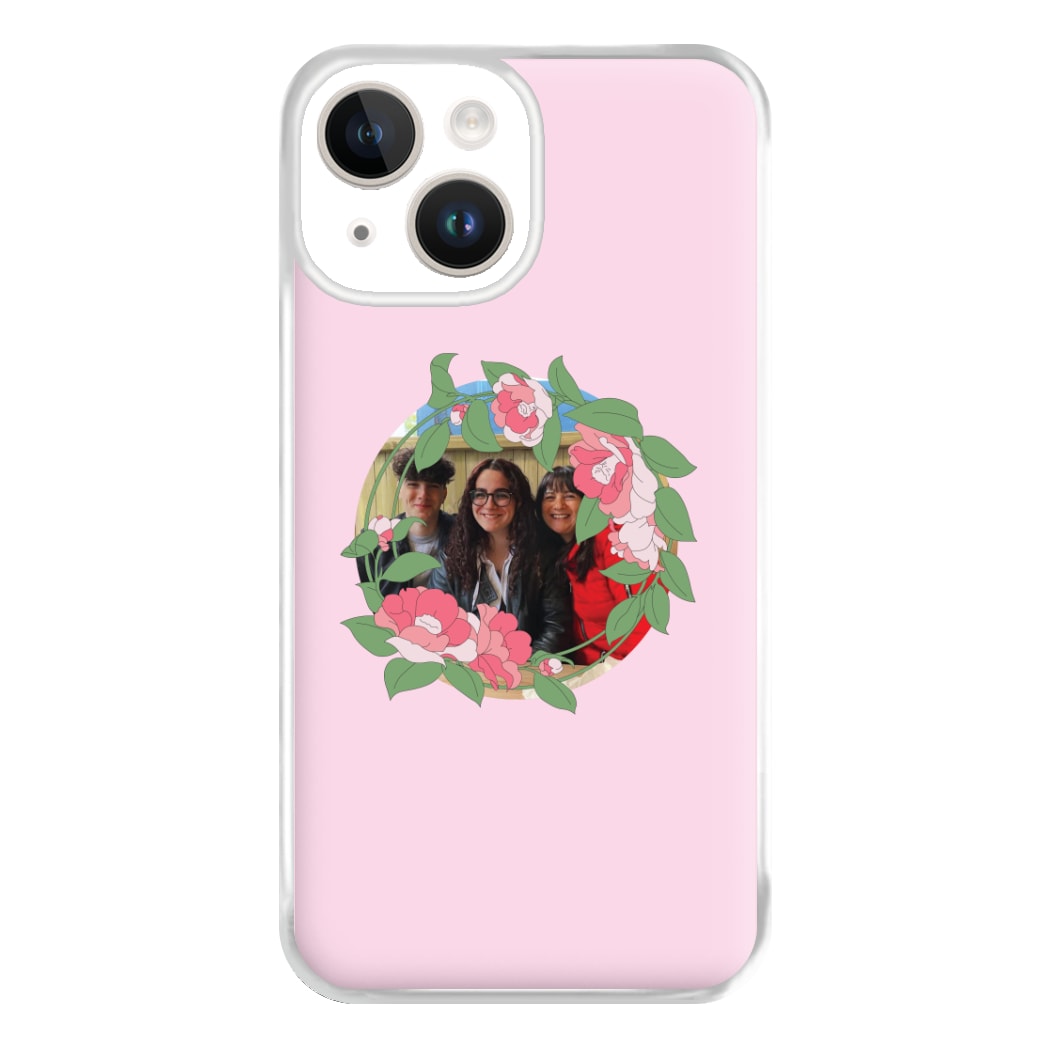 Floral Wreath - Personalised Mother's Day Phone Case for iPhone 14