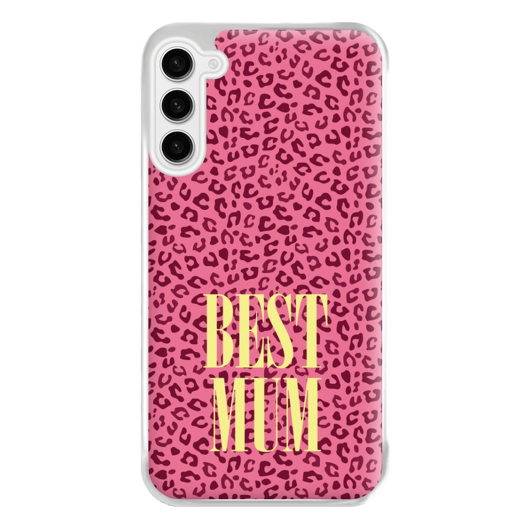 Best Mum Leopard Print Phone Case for Galaxy S23FE
