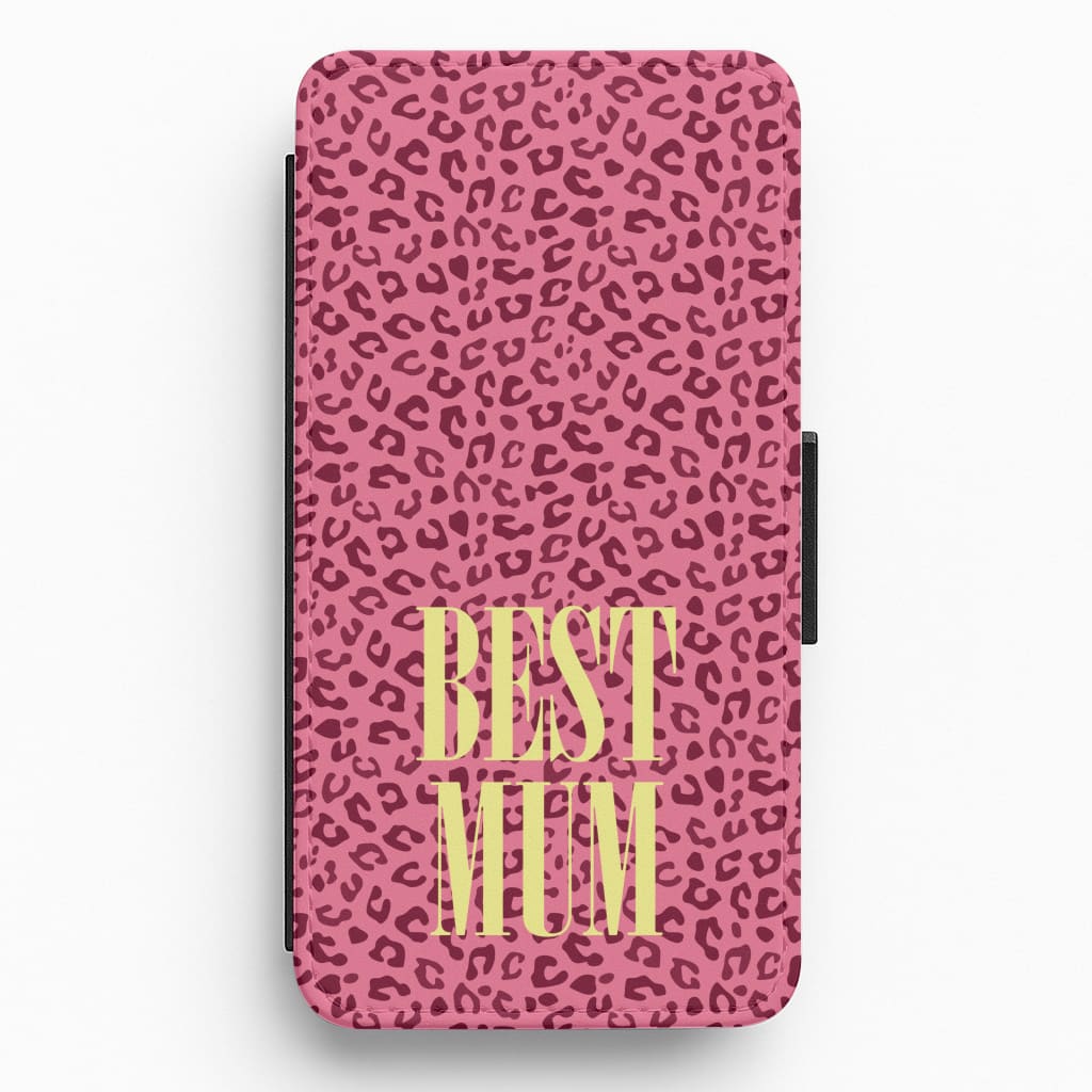 Best Mum Leopard Print Flip / Wallet Phone Case