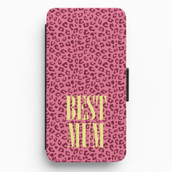 Best Mum Leopard Print Flip / Wallet Phone Case