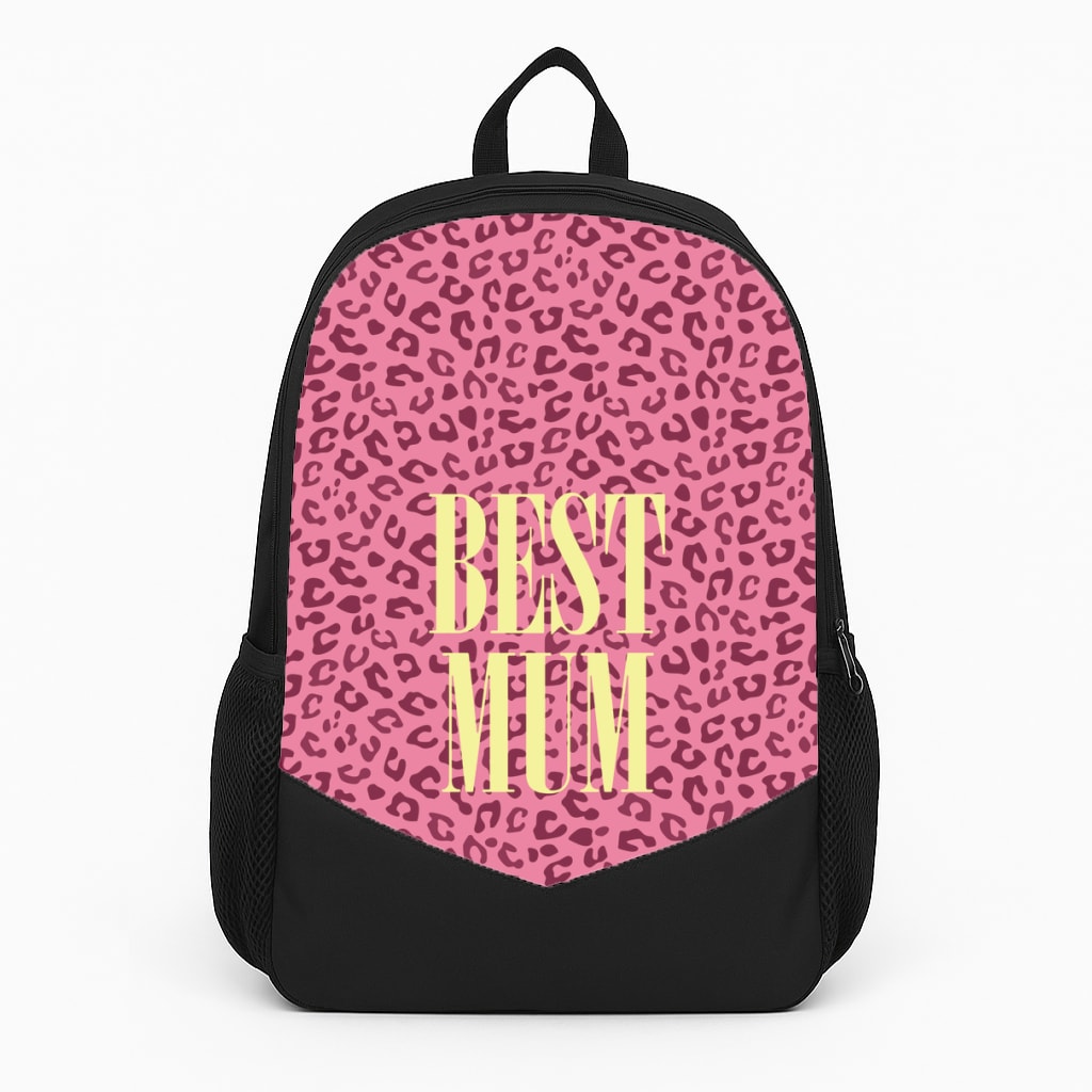 Best Mum Leopard Print Backpack