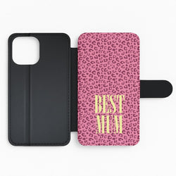 Best Mum Leopard Print Flip Phone Case