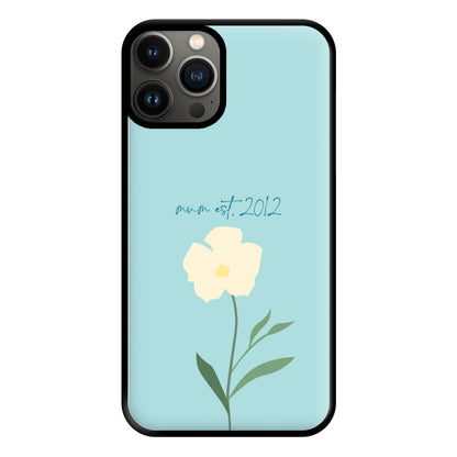 Baby Blue Mum Est Phone Case for iPhone 13 Pro Max
