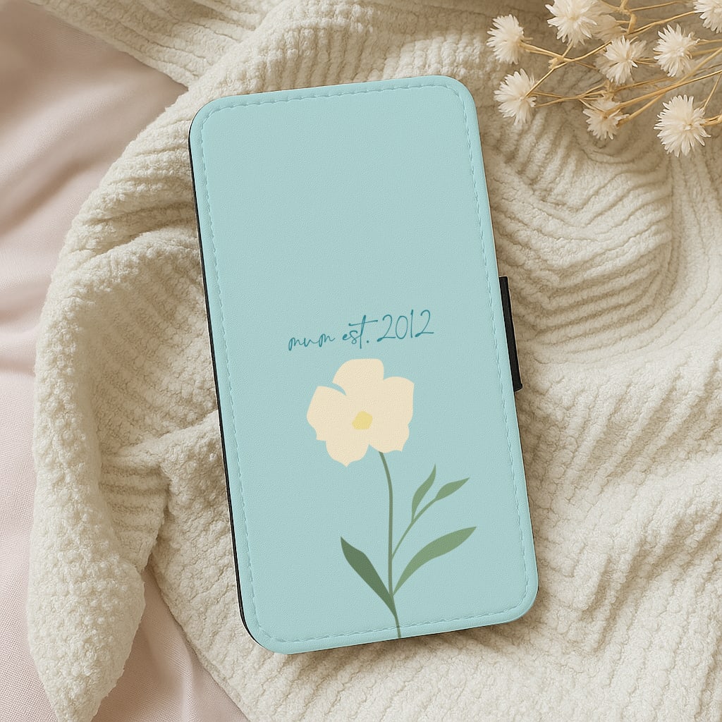 Baby Blue Mum Est Wallet Phone Case