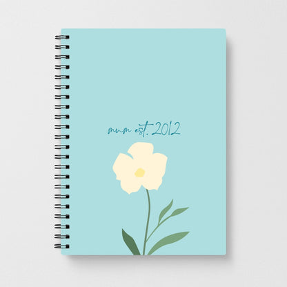 Baby Blue Mum Est Notebook