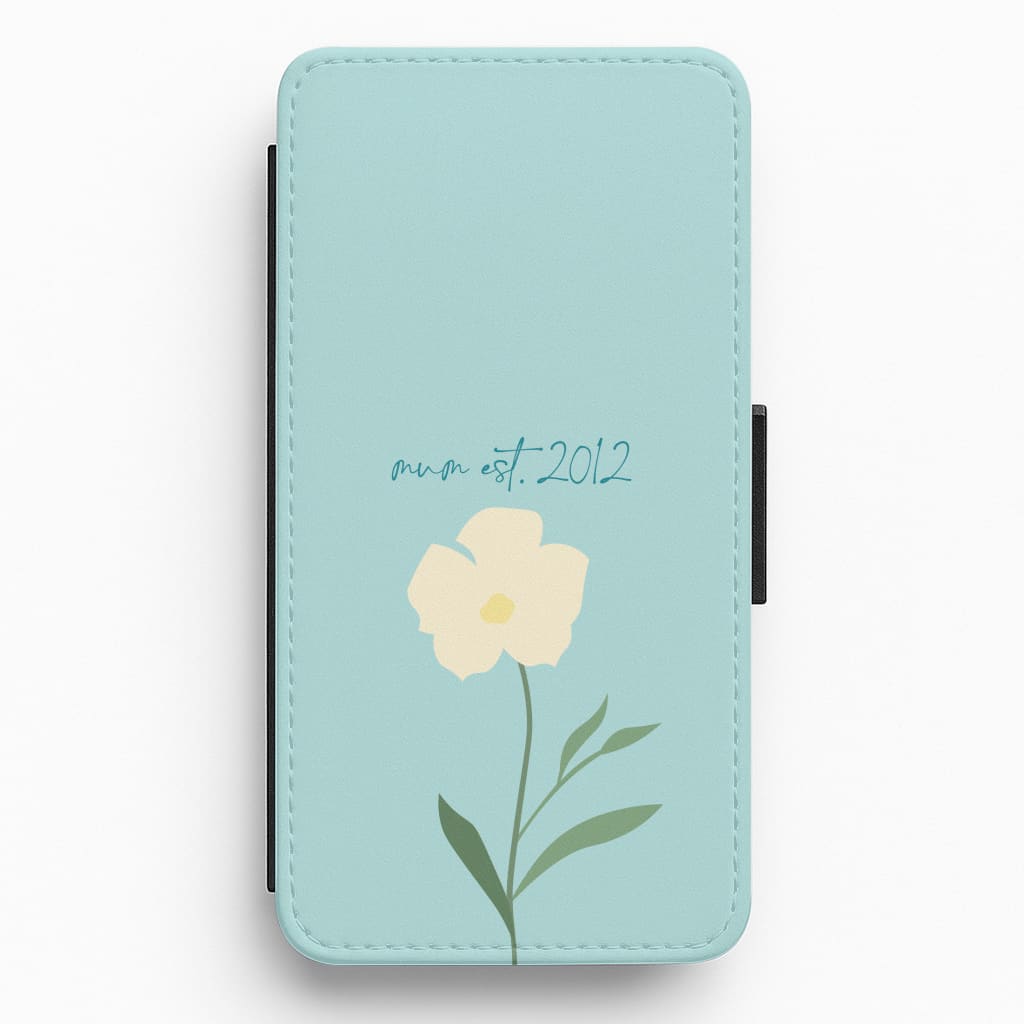 Baby Blue Mum Est Flip / Wallet Phone Case
