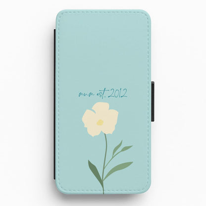 Baby Blue Mum Est Flip / Wallet Phone Case