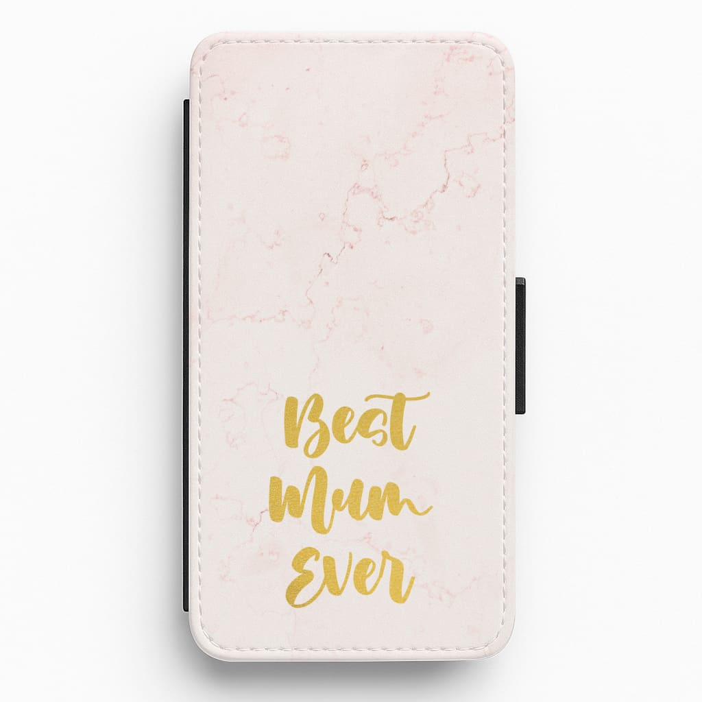 Golden Best Mum Ever Flip / Wallet Phone Case