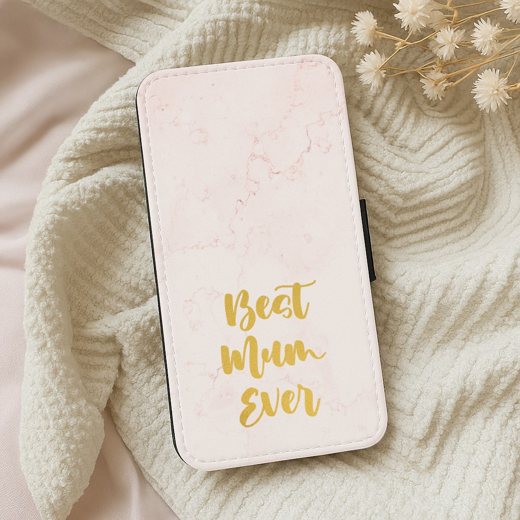 Golden Best Mum Ever Wallet Phone Case