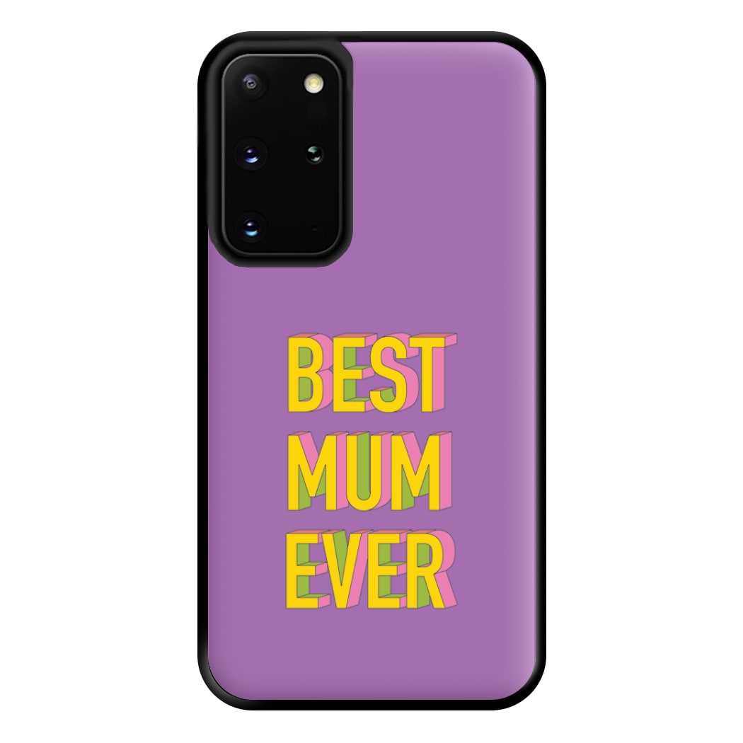 Geometric Best Mum Ever Phone Case for Galaxy S20 Plus