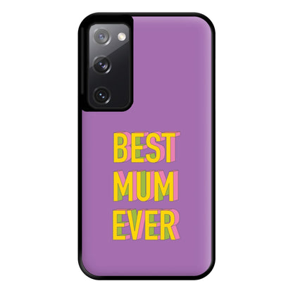 Geometric Best Mum Ever Phone Case for Galaxy S20FE