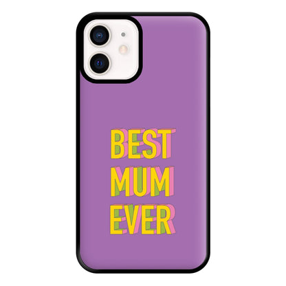 Geometric Best Mum Ever Phone Case for iPhone 12 Mini