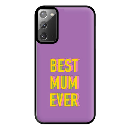 Geometric Best Mum Ever Phone Case for Galaxy Note 20 Ultra