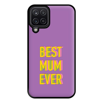 Geometric Best Mum Ever Phone Case for Galaxy A12