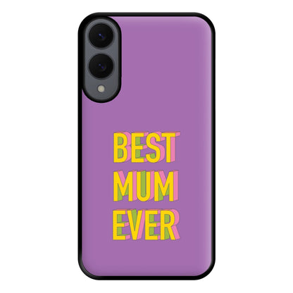 Geometric Best Mum Ever Phone Case for Galaxy S25 Edge