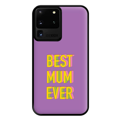 Geometric Best Mum Ever Phone Case for Galaxy S20 Ultra
