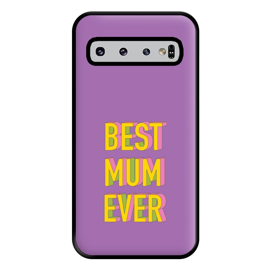 Geometric Best Mum Ever Phone Case for Galaxy S10 Plus