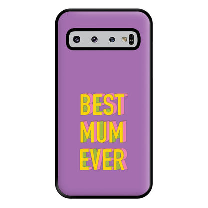 Geometric Best Mum Ever Phone Case for Galaxy S10 Plus