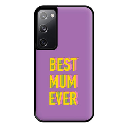 Geometric Best Mum Ever Phone Case for Galaxy S20