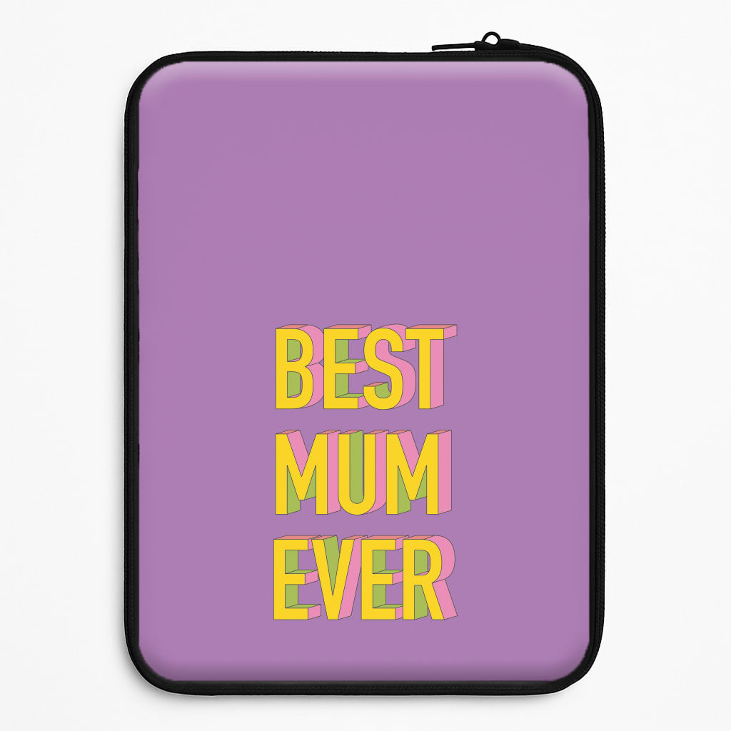Geometric Best Mum Ever Laptop Sleeve