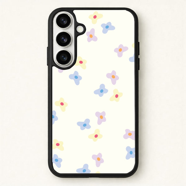 Pastel Flowers Pattern Phone Case for Galaxy S26 Plus