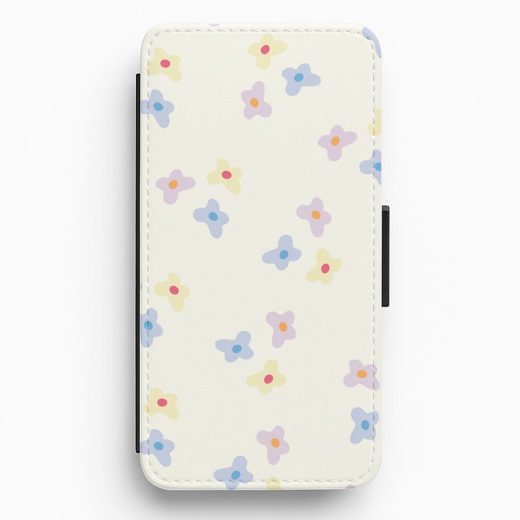 Pastel Flowers Pattern Flip / Wallet Phone Case