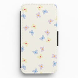 Pastel Flowers Pattern Flip / Wallet Phone Case
